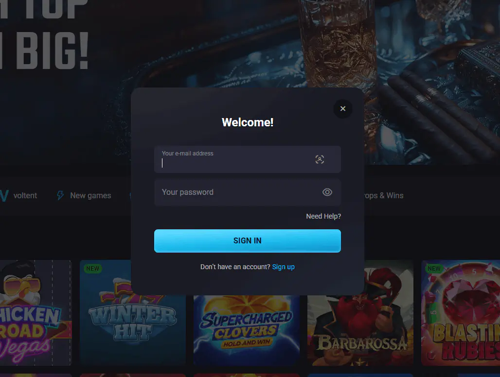 Playmojo casino account login form